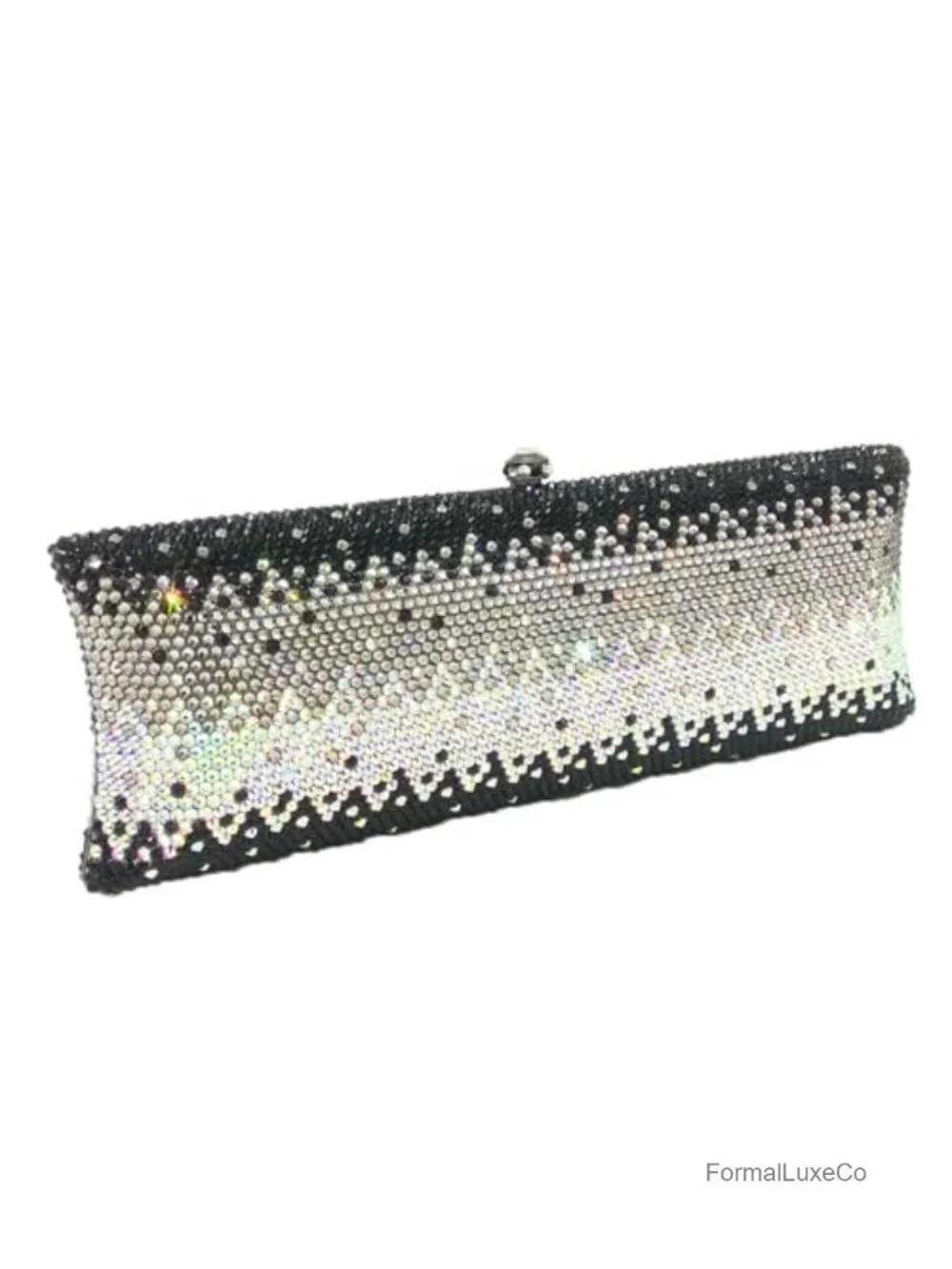 Crystal Rhinestone Clutch Evening Minaudiere with Detachable Chain Straps